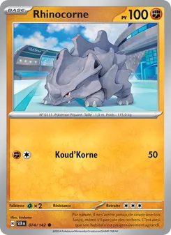 Carte Rhinocorne de l'extension Couronne Stellaire, numéro 074/142
