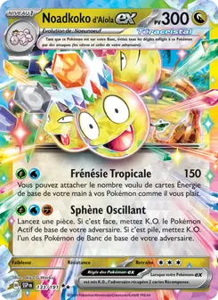 Carte Noadkoko d'Alola-ex de l'extension Étincelles Déferlantes, numéro 133/191