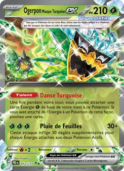 Carte Ogerpon Masque Turquoise-ex de l'extension Évolutions Prismatiques, numéro 012/131