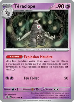 Carte Téraclope de l'extension Évolutions Prismatiques, numéro 036/131