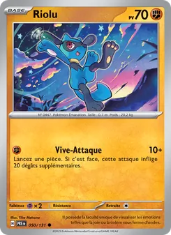 Carte Riolu de l'extension Évolutions Prismatiques, numéro 050/131