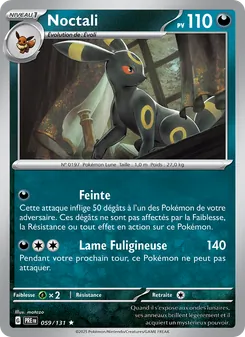 Carte Noctali de l'extension Évolutions Prismatiques, numéro 059/131