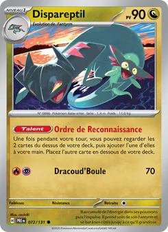 Carte Dispareptil de l'extension Évolutions Prismatiques, numéro 072/131