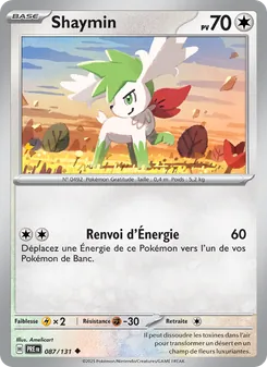 Carte Shaymin de l'extension Évolutions Prismatiques, numéro 087/131