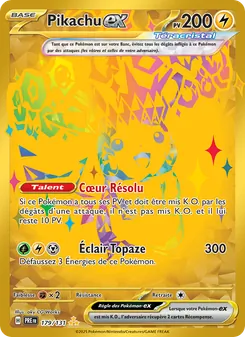 Carte Pikachu-ex de l'extension Évolutions Prismatiques, numéro 179/131