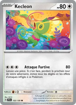 Carte Kecleon de l'extension Aventures Ensemble, numéro 122/159