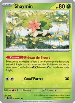 Carte Shaymin de l'extension Rivalités Destinées, numéro 010/182