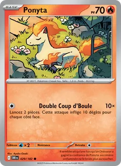 Carte Ponyta de l'extension Rivalités Destinées, numéro 029/182
