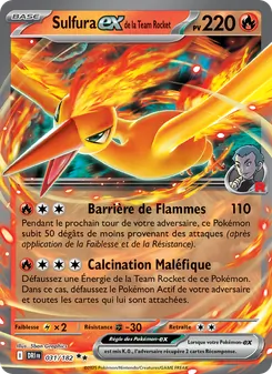 Carte Sulfura-ex de la Team Rocket de l'extension Rivalités Destinées, numéro 031/182