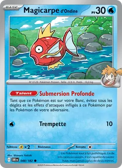 Carte Magicarpe d'Ondine de l'extension Rivalités Destinées, numéro 048/182