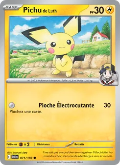 Carte Pichu de Luth de l'extension Rivalités Destinées, numéro 071/182