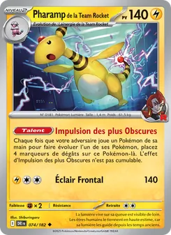 Carte Pharamp de la Team Rocket de l'extension Rivalités Destinées, numéro 074/182