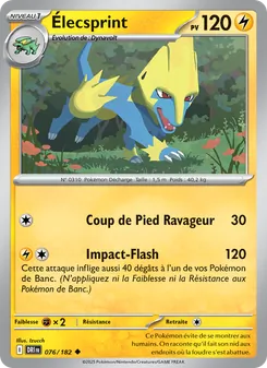 Carte Élecsprint de l'extension Rivalités Destinées, numéro 076/182
