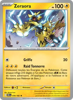 Carte Zeraora de l'extension Rivalités Destinées, numéro 078/182
