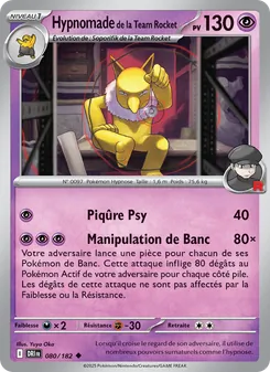 Carte Hypnomade de la Team Rocket de l'extension Rivalités Destinées, numéro 080/182