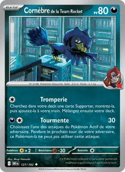 Carte Cornèbre de la Team Rocket de l'extension Rivalités Destinées, numéro 127/182
