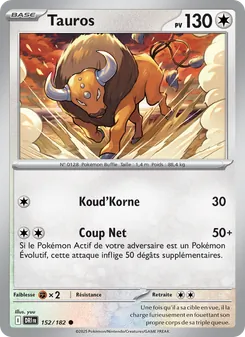 Carte Tauros de l'extension Rivalités Destinées, numéro 152/182