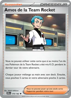 Carte Amos de la Team Rocket de l'extension Rivalités Destinées, numéro 170/182
