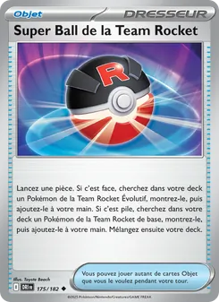 Carte Super Ball de la Team Rocket de l'extension Rivalités Destinées, numéro 175/182
