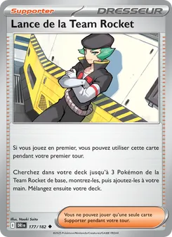 Carte Lance de la Team Rocket de l'extension Rivalités Destinées, numéro 177/182