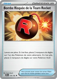 Carte Bombe Risquée de la Team Rocket de l'extension Rivalités Destinées, numéro 179/182