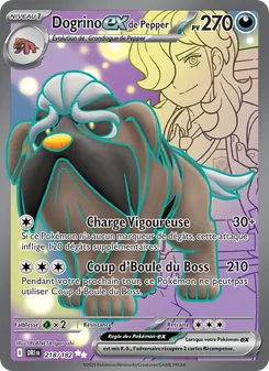 Carte Dogrino-ex de Pepper de l'extension Rivalités Destinées, numéro 218/182