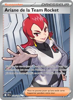 Carte Ariane de la Team Rocket de l'extension Rivalités Destinées, numéro 224/182