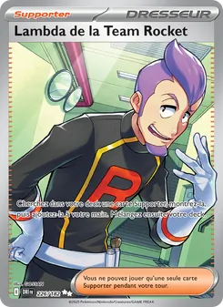 Carte Lambda de la Team Rocket de l'extension Rivalités Destinées, numéro 226/182