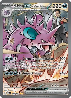 Carte Nidoking-ex de la Team Rocket de l'extension Rivalités Destinées, numéro 233/182