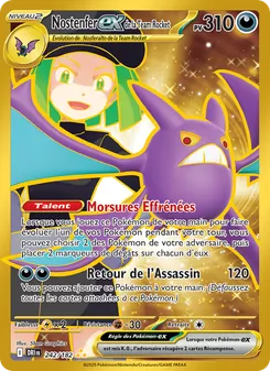 Carte Nostenfer-ex de la Team Rocket de l'extension Rivalités Destinées, numéro 242/182