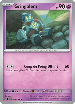 Carte Gringolem de l'extension Foudre Noire, numéro 042/86
