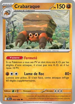 Carte Crabaraque de l'extension Foudre Noire, numéro 052/86