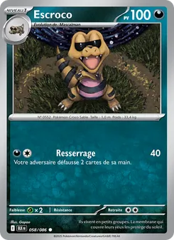 Carte Escroco de l'extension Foudre Noire, numéro 058/86
