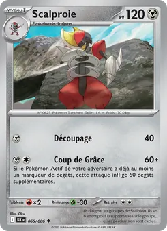 Carte Scalproie de l'extension Foudre Noire, numéro 065/86