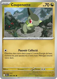 Carte Coupenotte de l'extension Foudre Noire, numéro 068/86