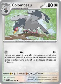 Carte Colombeau de l'extension Foudre Noire, numéro 072/86