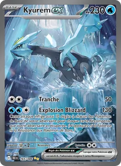 Carte Kyurem-ex de l'extension Foudre Noire, numéro 165/86
