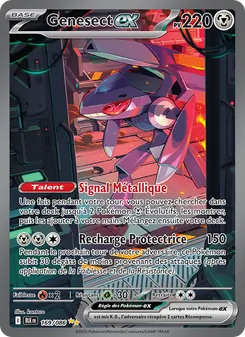 Carte Genesect-ex de l'extension Foudre Noire, numéro 169/86