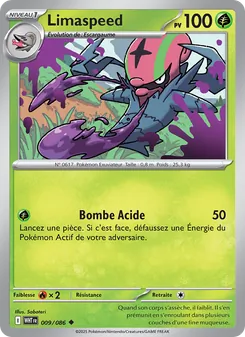 Carte Limaspeed de l'extension Flamme Blanche, numéro 009/86