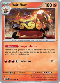 Carte Roitiflam de l'extension Flamme Blanche, numéro 013/86