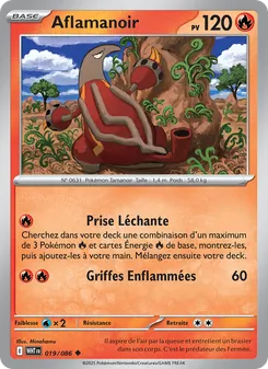 Carte Aflamanoir de l'extension Flamme Blanche, numéro 019/86