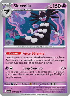Carte Sidérella de l'extension Flamme Blanche, numéro 043/86