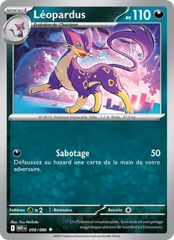 Carte Léopardus de l'extension Flamme Blanche, numéro 056/86
