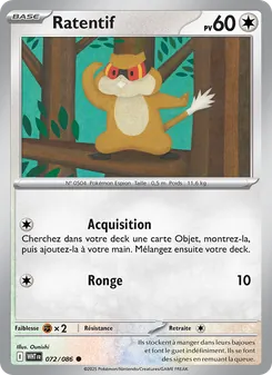 Carte Ratentif de l'extension Flamme Blanche, numéro 072/86