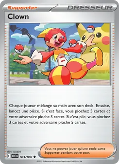 Carte Clown de l'extension Flamme Blanche, numéro 083/86