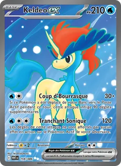 Carte Keldeo-ex de l'extension Flamme Blanche, numéro 159/86