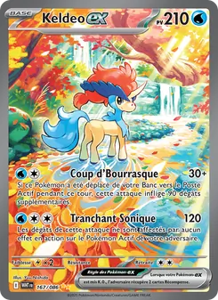 Carte Keldeo-ex de l'extension Flamme Blanche, numéro 167/86