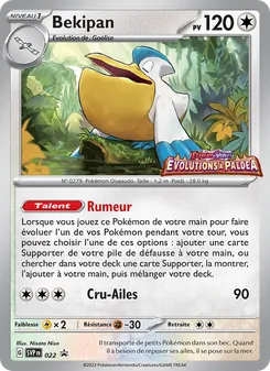 Carte Bekipan de l'extension SVP Black Star Promos, numéro 022/225