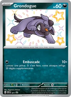 Carte Grondogue de l'extension SVP Black Star Promos, numéro 071/225