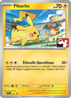 Carte Pikachu de l'extension SVP Black Star Promos, numéro 101/225